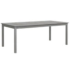 Juego de comedor para jardín 7 piezas madera maciza acacia gris