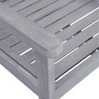 Juego de comedor para jardín 7 piezas madera maciza acacia gris