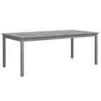 Juego de comedor para jardín 9 piezas madera maciza acacia gris