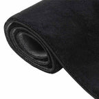 Alfombra de pelo corto esponjoso suave lavable negra 160x230 cm