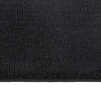 Alfombra de pelo corto esponjoso suave lavable negra 160x230 cm