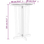 Mesa de bar plegable madera maciza de teca 90x65x105 cm