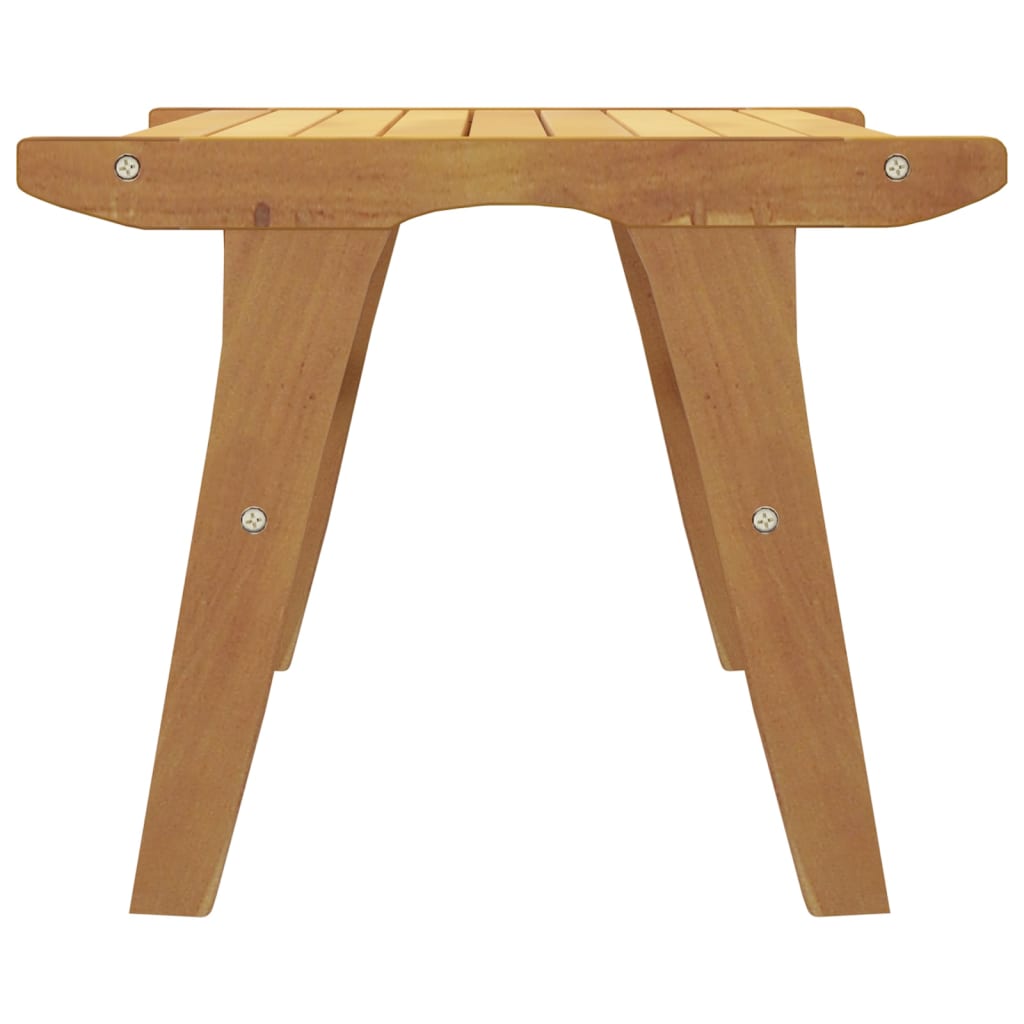 Silla de jardín con reposapiés de madera maciza de teca