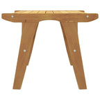 Silla de jardín con reposapiés de madera maciza de teca
