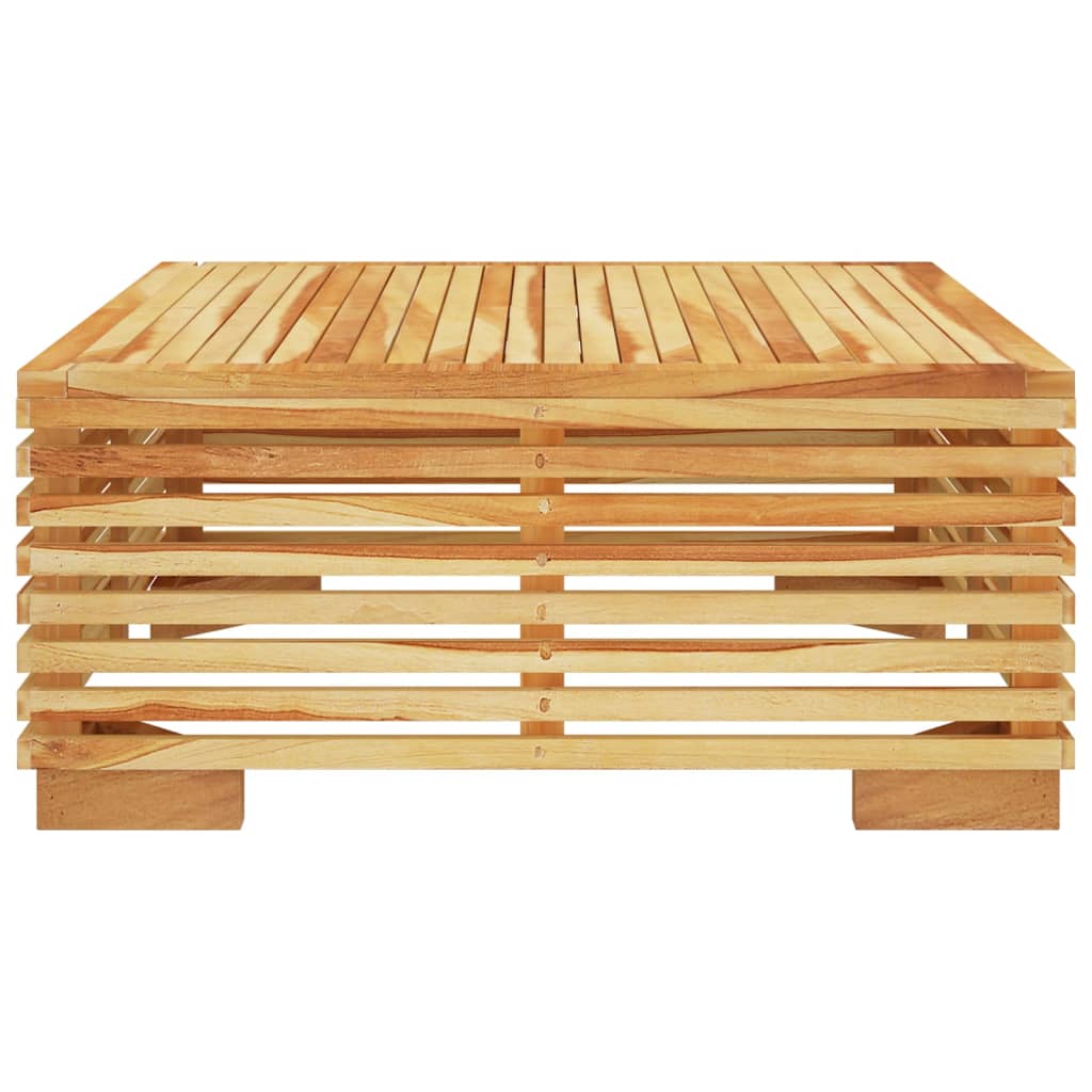 Mesa de centro para jardín madera maciza teca 69,5x69,5x31 cm
