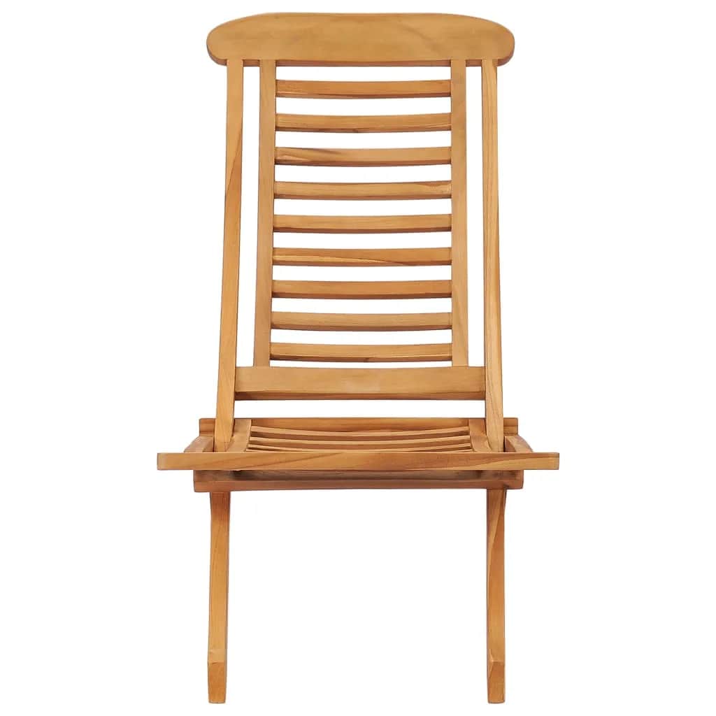 Silla de jardín plegable madera maciza de teca 50x90x69 cm