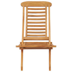 Silla de jardín plegable madera maciza de teca 50x90x69 cm