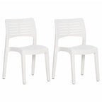 Sillas de jardín 2 unidades polipropileno blanco