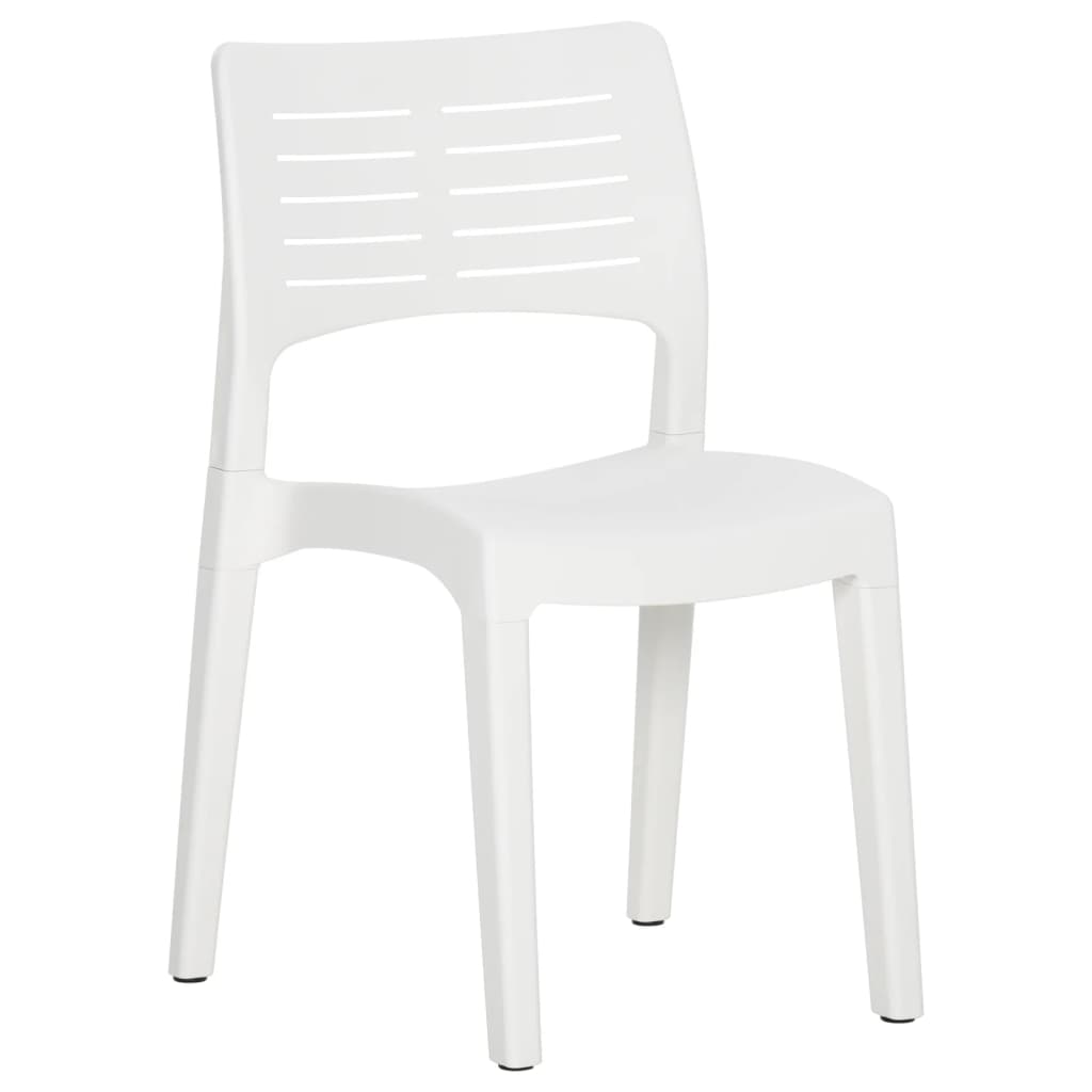 Sillas de jardín 2 unidades polipropileno blanco
