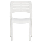 Sillas de jardín 2 unidades polipropileno blanco