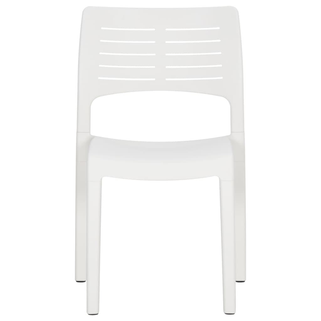 Sillas de jardín 2 unidades polipropileno blanco