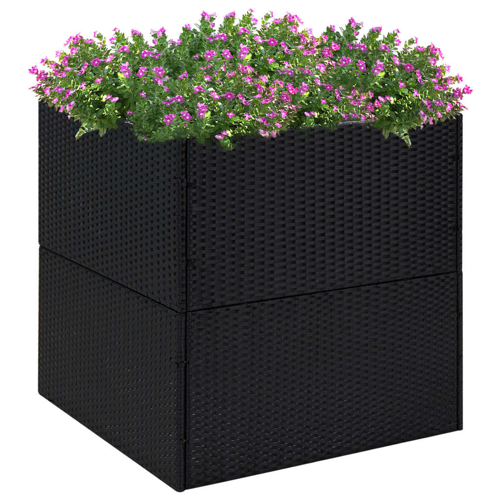 Jardinera blanca 40x40x40 cm de madera de ingeniería