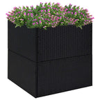 Jardinera blanca 40x40x40 cm de madera de ingeniería