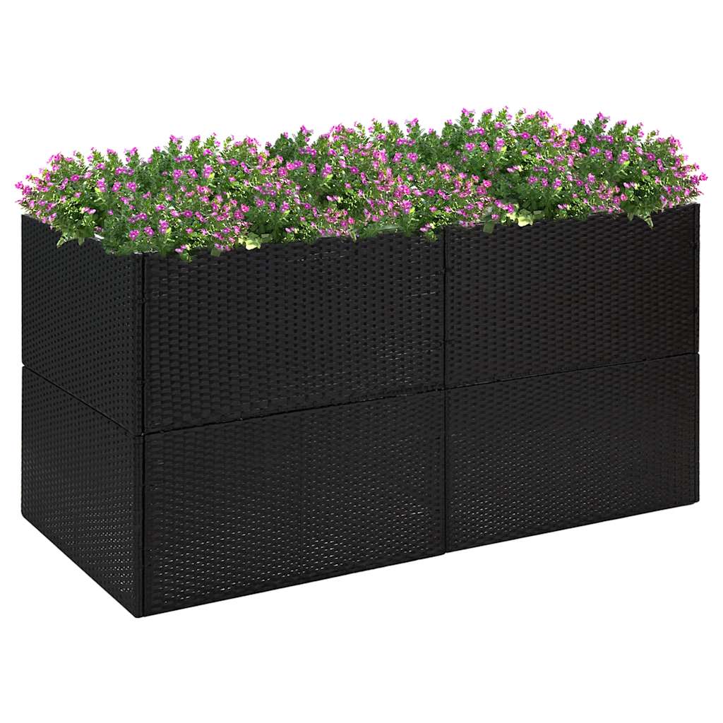 Jardinera blanca 40x40x40 cm de madera de ingeniería