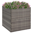 Jardinera blanca 40x40x40 cm de madera de ingeniería