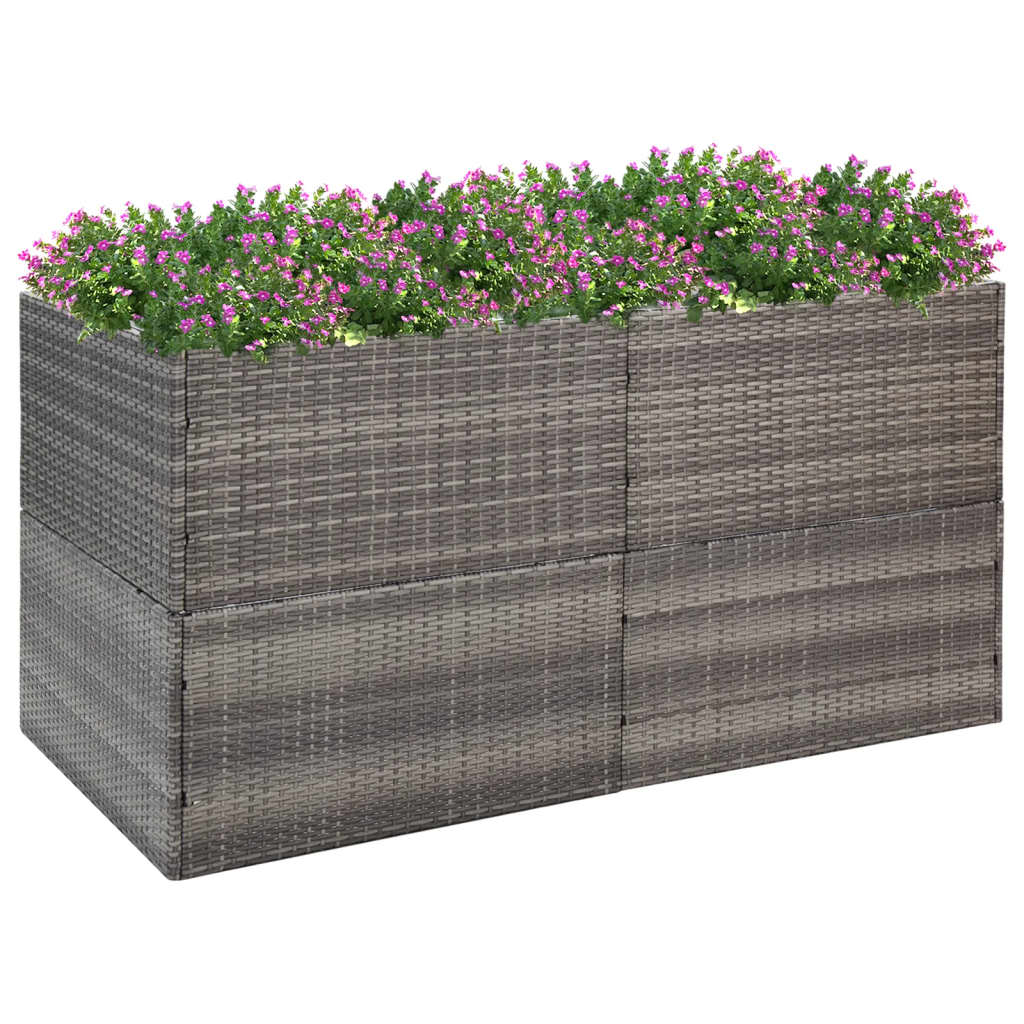 Jardinera blanca 40x40x40 cm de madera de ingeniería