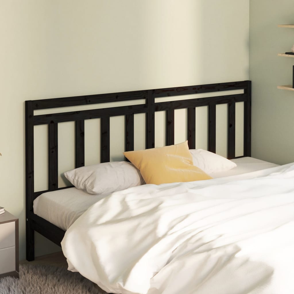Cabecero cama madera contrachapada blanco brillo 200x1,5x80 cm