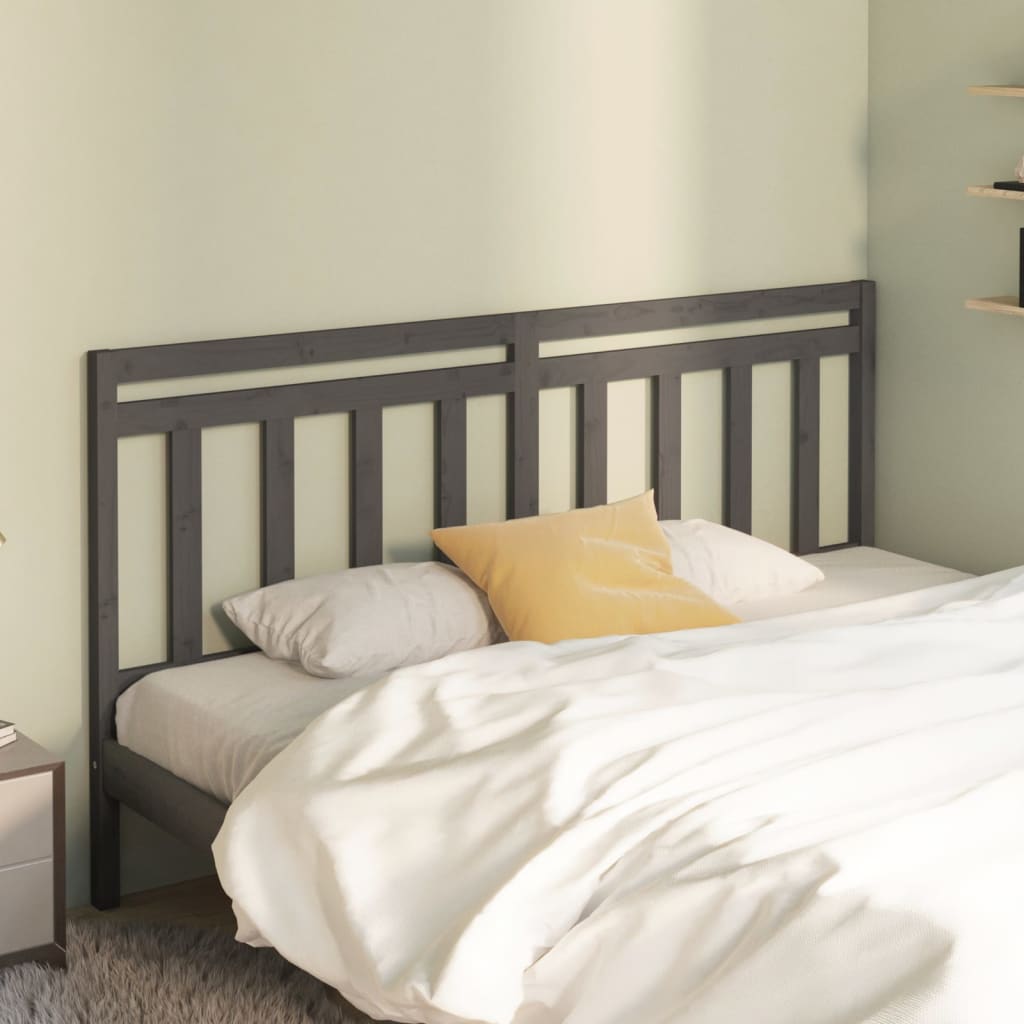 Cabecero cama madera contrachapada blanco brillo 200x1,5x80 cm