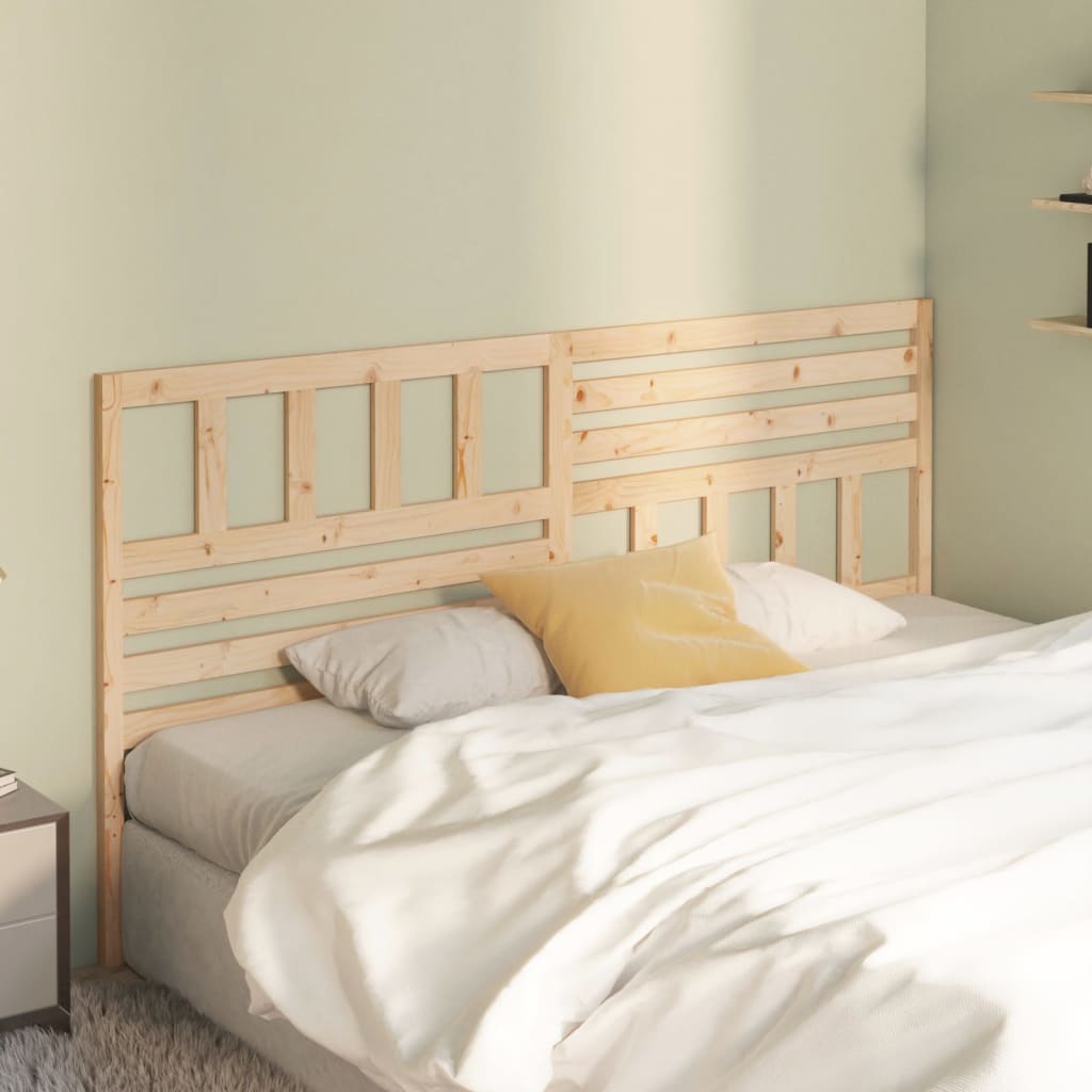 Cabecero cama madera contrachapada blanco brillo 200x1,5x80 cm