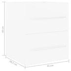 Mueble con lavabo madera contrachapada blanco brillante