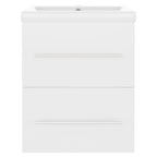Mueble con lavabo madera contrachapada blanco brillante