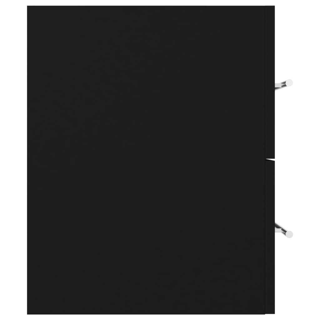 Mueble con lavabo aglomerado negro