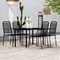 Juego de comedor de jardín 3 piezas negro