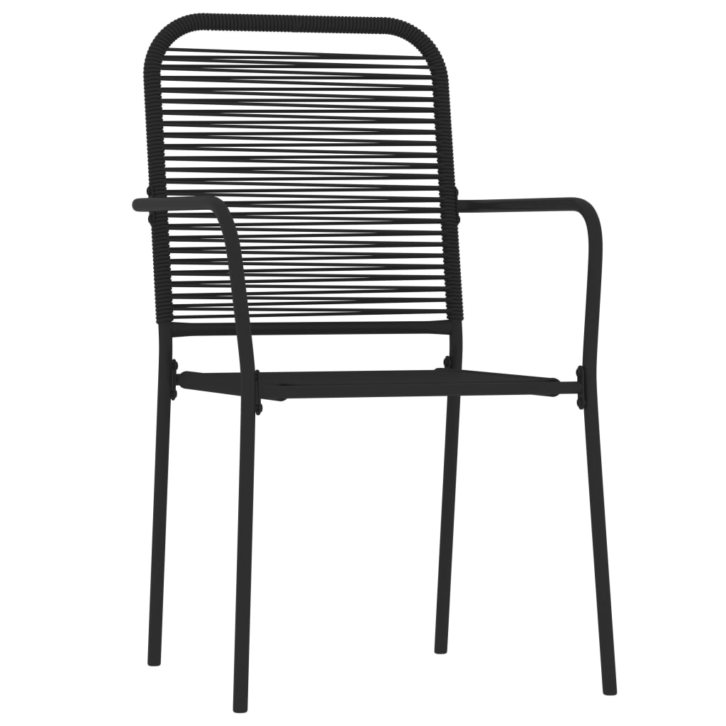 Juego de comedor de jardín 3 piezas negro