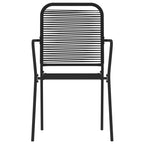 Juego de comedor de jardín 3 piezas negro