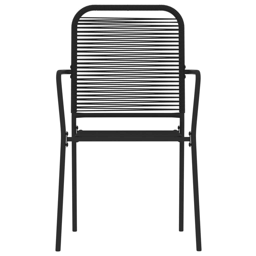 Juego de comedor de jardín 3 piezas negro