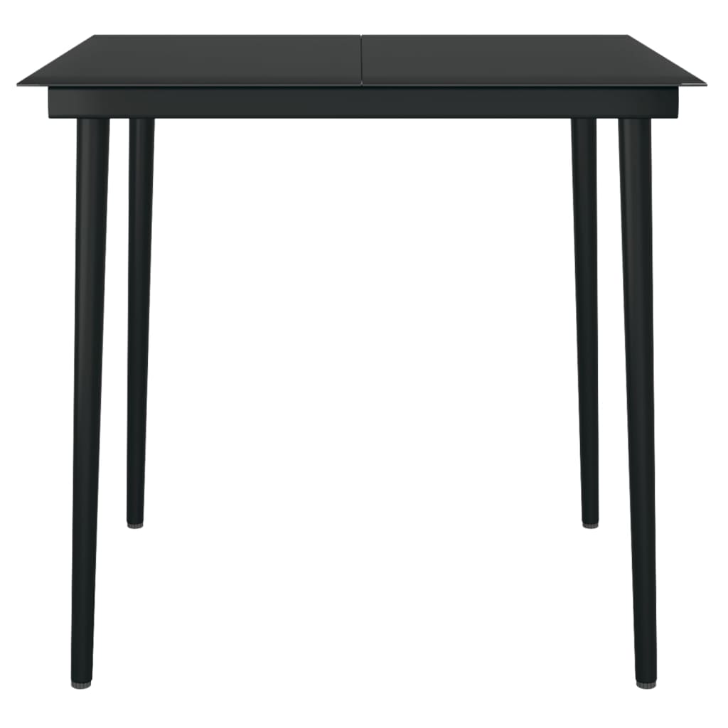 Juego de comedor de jardín 3 piezas negro