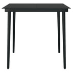 Juego de comedor de jardín 3 piezas negro