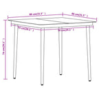 Juego de comedor de jardín 3 piezas negro