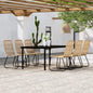 Juego de comedor de jardín 5 piezas negro
