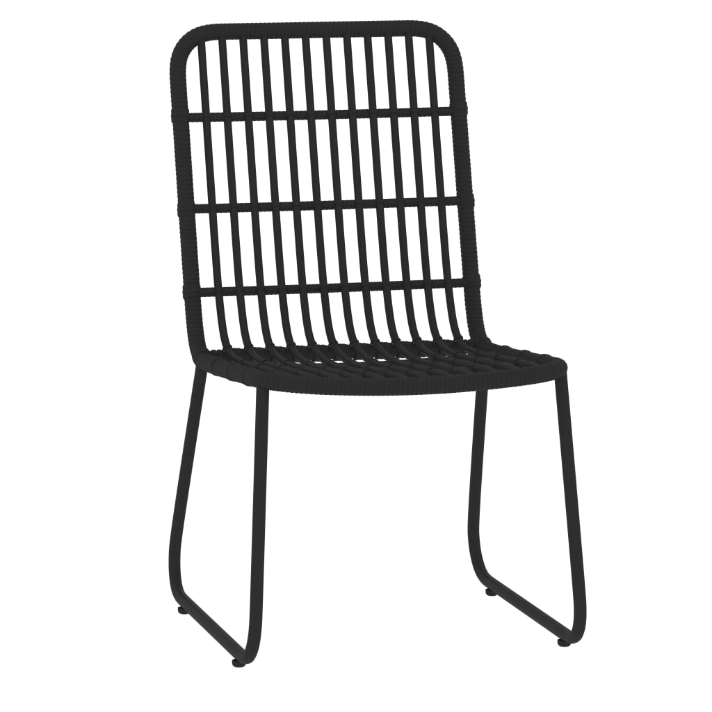 Juego de comedor de jardín 5 piezas negro