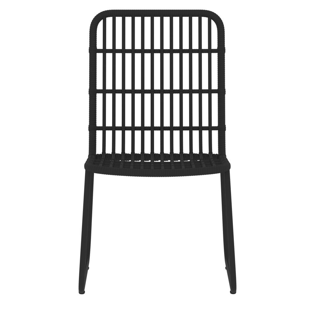 Juego de comedor de jardín 5 piezas negro