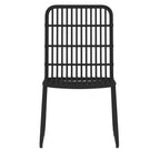 Juego de comedor de jardín 5 piezas negro