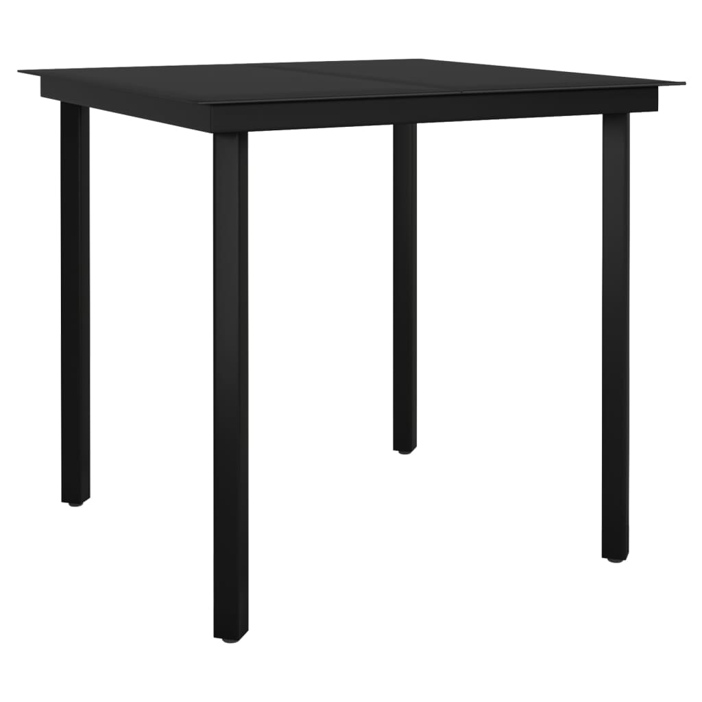Juego de comedor de jardín 5 piezas negro