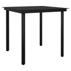 Juego de comedor de jardín 5 piezas negro