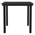 Juego de comedor de jardín 5 piezas negro