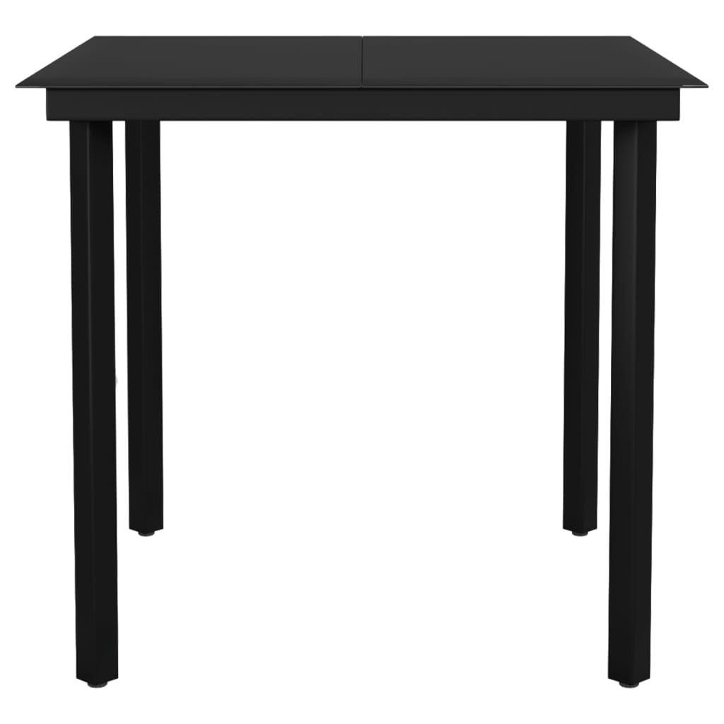 Juego de comedor de jardín 5 piezas negro