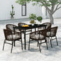 7-piece brown patio dining set