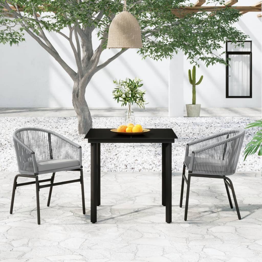Juego de comedor de jardín 3 piezas