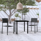 Juego de comedor de jardín de 5 piezas blanco