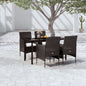 Conjunto de jantar de jardim 3 peças com almofadas bege e preto