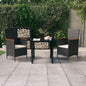 Comedor de jardín 5 pzas ratán sintético y madera acacia negro