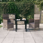 Comedor de jardín 5 pzas ratán sintético y madera acacia negro