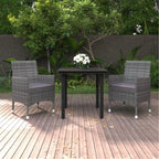 Juego de comedor de jardín 9 piezas ratán sintético marrón