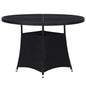 Mesa de jardim vime sintético cinzenta 140x80x74 cm