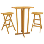 Set de bar plegable 3 piezas madera maciza de teca